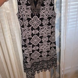 Black and White Detailed Dress